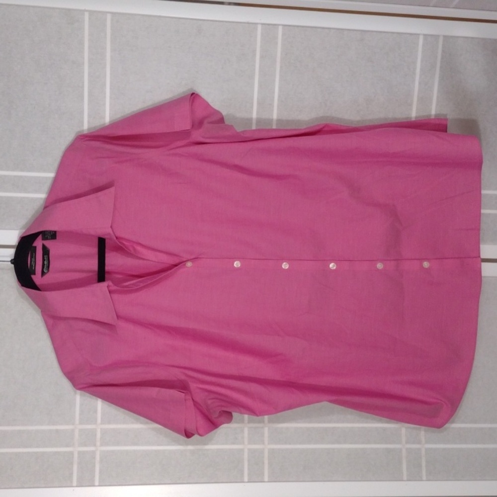 Eddie Bauer stretch wrinkle-resistant pink button-down shirt 2X
